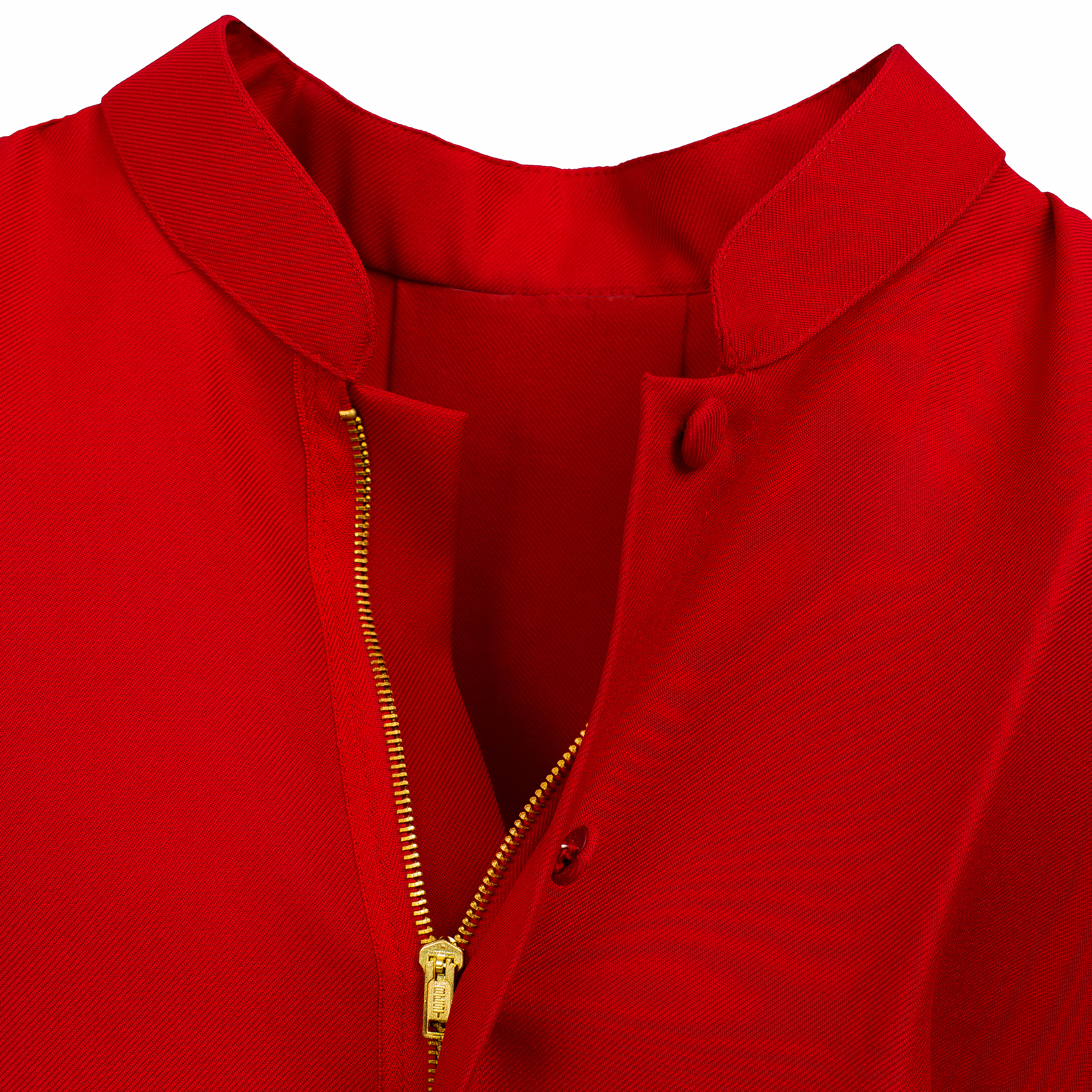 434 Traje acólito/ monaguillo en color rojo con roquete color blanco, cuello cuadrado encaje en mangas y parte baja; material algodón – San Rafael Arcángel