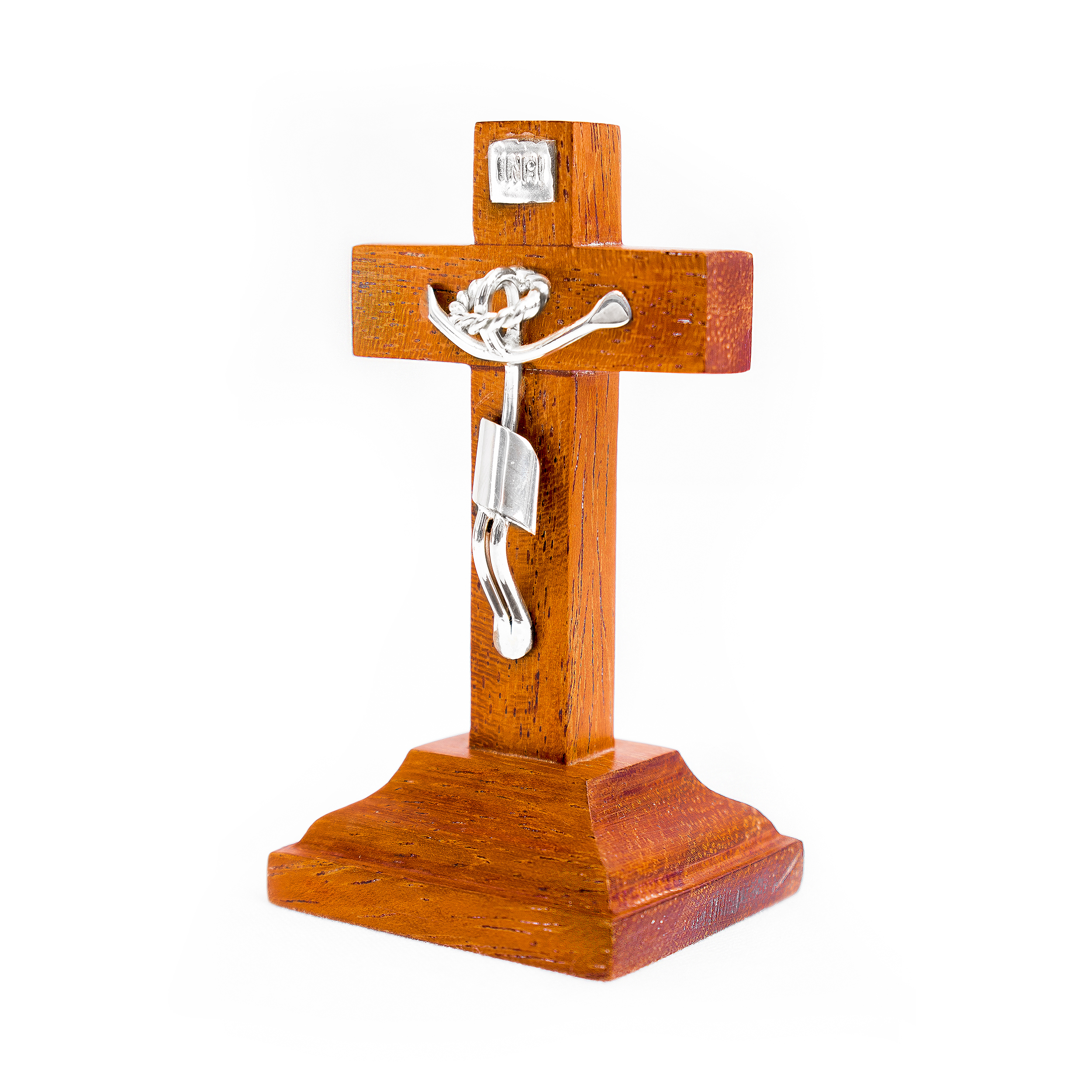 Crucifijo de pared papal en tono dorado con tono plateado Cristo Corpus, 7  pulgadas